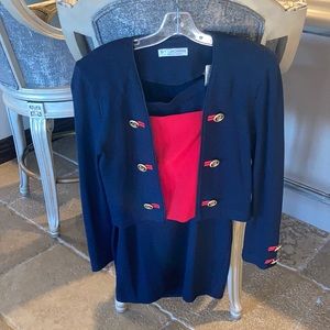 St. John Cardigan/Skirt